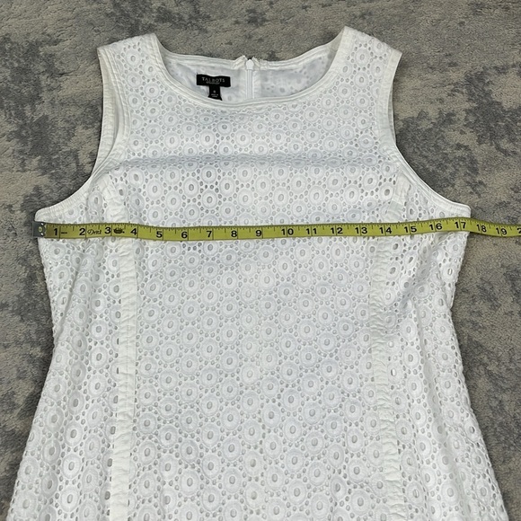 NWT Talbots Eyelet Embroidered Sheath Shift Dress Coastal Sleeveless Sz 8 - Picture 7 of 10